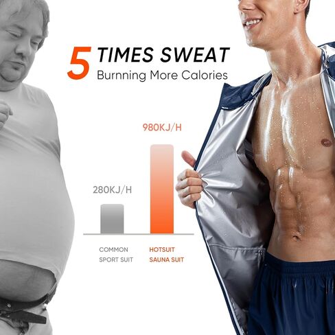 HOTSUIT Sauna Suit for Men Weight Loss Sweat Suit Boxing Exercise Sweat Sauna Jacket Pants in Saudi Arabia