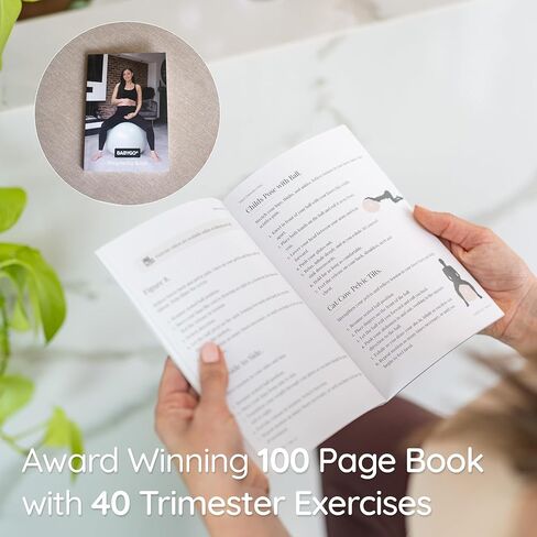 كرة الولادة من بيبي جو - كرة يوجا للعمل والتمرين أثناء الحمل ومجموعة كتب تستهدف الفصل الدراسي، وطب الأمومة، وخطة الولادة والتعافي متضمنة مضادة للانفجار وصديقة للبيئة in Kuwait