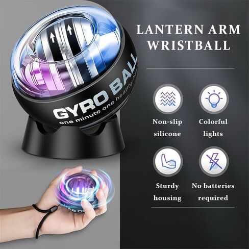 Wrist Ball Exerciser – 2026 Auto-Start Gyro Hand Trainer for Grip Strength, Finger & Arm Muscle Workout, Joint Relief & Wrist Rehabilitation in Saudi Arabia