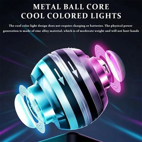 Wrist Ball Exerciser – 2026 Auto-Start Gyro Hand Trainer for Grip Strength, Finger & Arm Muscle Workout, Joint Relief & Wrist Rehabilitation in Saudi Arabia