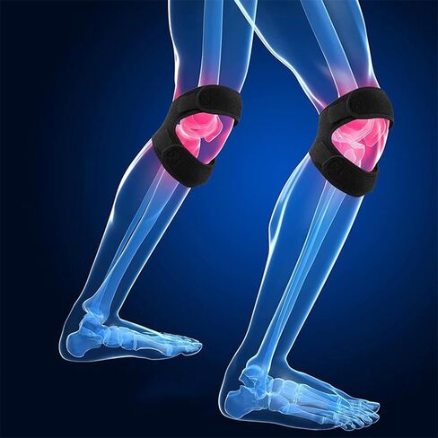 Adjustable Knee Support Strap with Silicone Pad - Patellar Tendon Support Band in Saudi Arabia