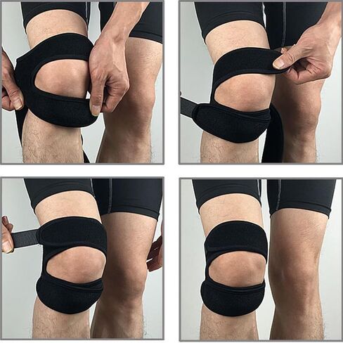 Adjustable Knee Support Strap with Silicone Pad - Patellar Tendon Support Band in Saudi Arabia