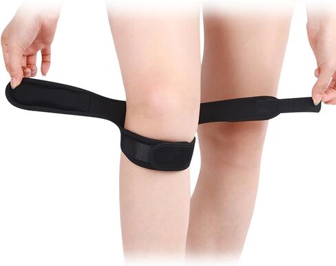 Adjustable Knee Support Strap with Silicone Pad - Patellar Tendon Support Band in Saudi Arabia