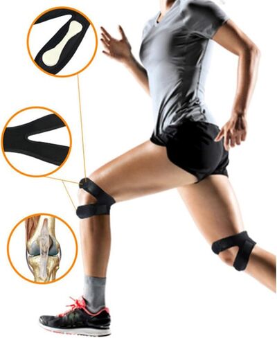 Adjustable Knee Support Strap with Silicone Pad - Patellar Tendon Support Band in Saudi Arabia