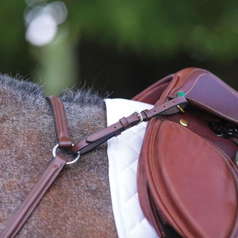 Schneiders Pinnacle Fancy Stitch Breastplate | Size Full Size | Color Chestnut | Enhances Saddle Stability | Handcrafted from Full Grain European Leather | Fancy Stitched | Fully Adjustable in Saudi Arabia