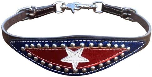Showman Leather Wither Strap w/Patriotic Design in Saudi Arabia