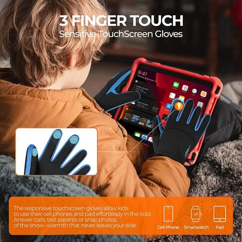 rivmount Kids Warm Winter Gloves Touchscreen Waterproof Cycling Running Skiing in Outdoor Cold Weather for Boy Girl in Saudi Arabia