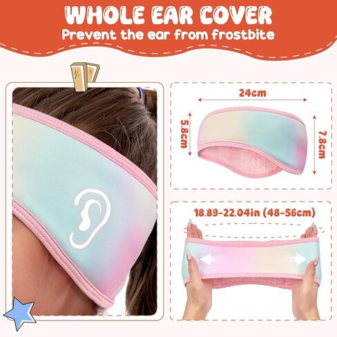 Kids Winter Ear Headband for Girls Boys Thickened Fleece Children Warmers Ear Muffs for Cold Weather Running Cycling in Saudi Arabia