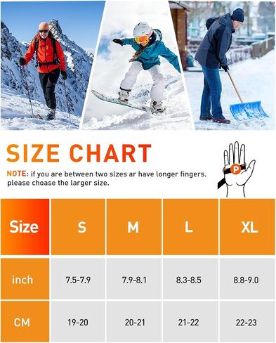 Heated Gloves for Men Women, Auxemu 7.4V Electric Rechargeable Heated Gloves with Touchscreen/Waterproof, for Winter Outdoor Work Motorcycle Skiing Hiking Camping Snowboarding in Saudi Arabia