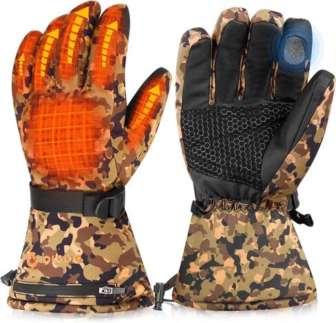 Heated Gloves for Men Women 7.4V 3200MAH Hunting Gloves Rechargeable Waterproof Electric Winter Thermal Glove in Saudi Arabia