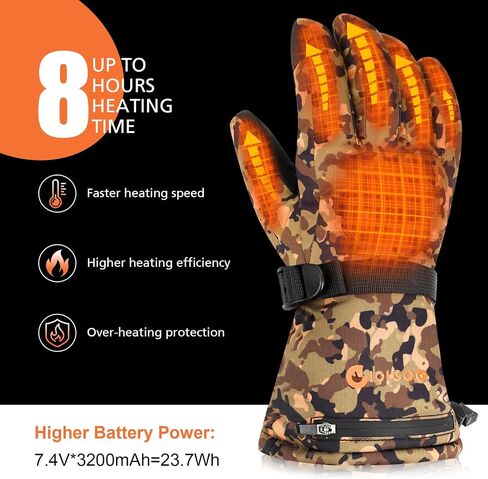 Heated Gloves for Men Women 7.4V 3200MAH Hunting Gloves Rechargeable Waterproof Electric Winter Thermal Glove in Saudi Arabia