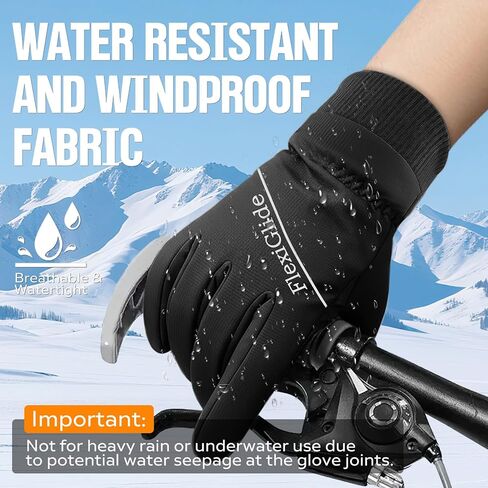 Winter Waterproof Ski Gloves Men Women, Snow Warm Cycling Cold Weather, Driving Biking Running in Saudi Arabia