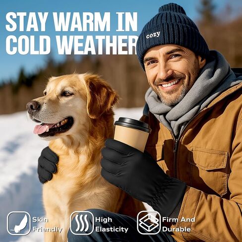 Winter Waterproof Ski Gloves Men Women, Snow Warm Cycling Cold Weather, Driving Biking Running in Saudi Arabia
