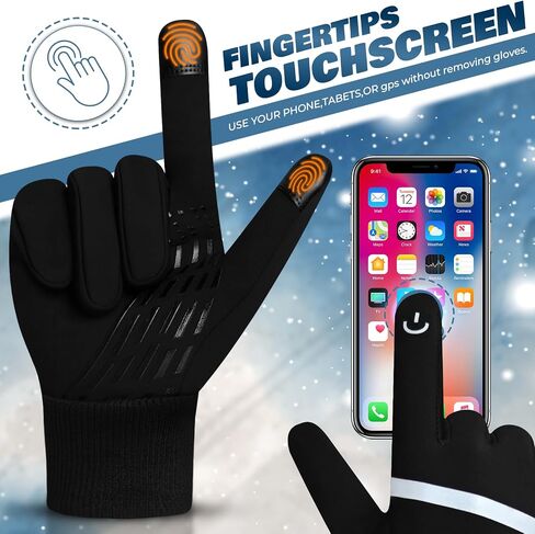 WESTWOOD FOX Kids Winter Thermal Gloves Touch Screen Anti-Slip Children Thickend Warm Windproof Cycling Gloves for Boys & Girls 6-12 for Running Outdoor Football Sports in Kuwait