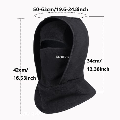 3-in-1 Unisex Outdoor Warm Hat Neckband Mask Thick Windproof Thermal Beanie for Skiing,Cycling Hiking,Helmet-Compatible in Saudi Arabia