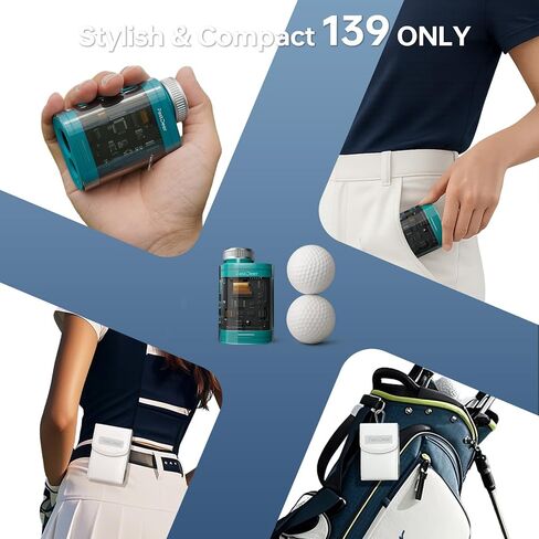 Golf Range Finder C2, 0.02s High Precision Flag Lock with Pulse Vibration, Stylish Golf Rangefinder with Slope,Triangulation Mode,6X Magnification Golf Rangefinder, Rechargeable,Golf Gifts in Saudi Arabia