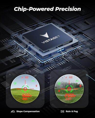 Golvia Pro Range Finder Golf 1200 ياردة، شاشة OLED، تكبير 7X، تقنية المثلث، محدد نطاق الجولف مع تشغيل/إيقاف منحدر، اهتزاز قفل العلم، مغناطيسي، قابل لإعادة الشحن، مقاوم للمطر والضباب in Kuwait