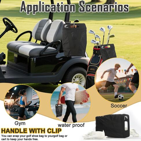 Shoe Bag，Shoe Bags for Travel，Golf Shoe Bag，Cleat Bags for Sports Smell Proof，New Upgraded Waterproof, Anti-odor, Remove odor（Double magnetic closure design） in Saudi Arabia