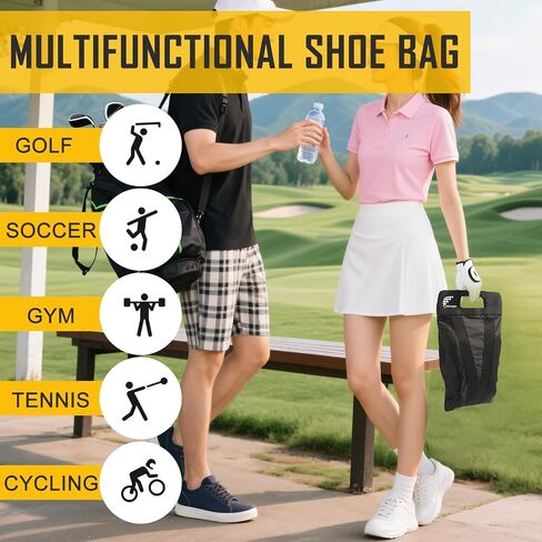 Shoe Bag，Shoe Bags for Travel，Golf Shoe Bag，Cleat Bags for Sports Smell Proof，New Upgraded Waterproof, Anti-odor, Remove odor（Double magnetic closure design） in Saudi Arabia