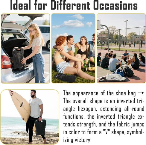 Shoe Bag，Shoe Bags for Travel，Golf Shoe Bag，Cleat Bags for Sports Smell Proof，New Upgraded Waterproof, Anti-odor, Remove odor（Double magnetic closure design） in Saudi Arabia