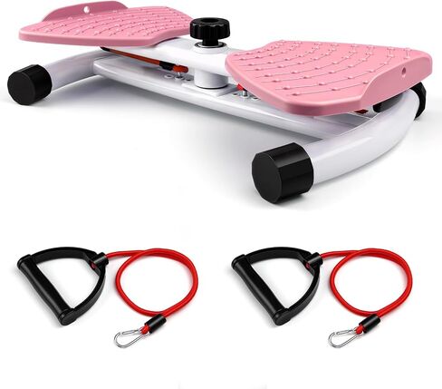 Waist Twister Machine with 300 lbs Weight Capacity, Abs Workout for Slim Waist and Core Ab Exercise, Noiseless Home Gym Exercise Equipment for Women Men, Pink and Purple in Saudi Arabia