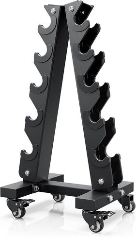 YOLEO Dumbbell Rack - 3 Tier & 5 Tier Compact Weight Rack for Dumbbell, Kettlebell, Barbell, Heavy Duty Weight Storage Organizer, Space-Saving Dumbbell Storage Stand Holder for Home Gym - 1100LBS Capacity (Rack Only) in Saudi Arabia