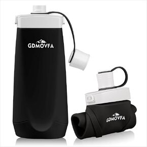 Collapsible Water Bottles,20oz Reusable Silicone Foldable Water Bottle,Portable Leak-proof Travel Water Bottle for Traveling Camping Hiking Cycling Yoga Sports Outdoor in Saudi Arabia