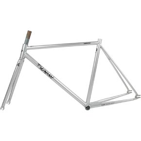50 52 55CM Cr-Mo Steel Bike Frame 700C Fixed Gear Frameset Track C Brake 100/120mm Quick Release BSA BB68mm(Silver,55cm) in Saudi Arabia