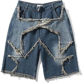 Womens Y2k Jean Shorts Hight Waist Wide Leg Denim Short Pants Multi-Pocket Hiking Shorts in Saudi Arabia