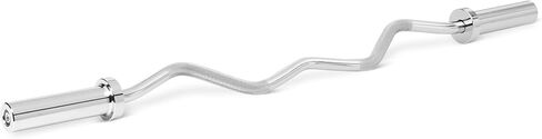 Amazon Basics Olympic 2-Inch Curl Barbell Bar, 47", Chrome in Saudi Arabia