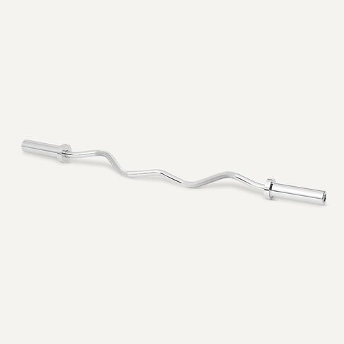 Amazon Basics Olympic 2-Inch Curl Barbell Bar, 47", Chrome in Saudi Arabia