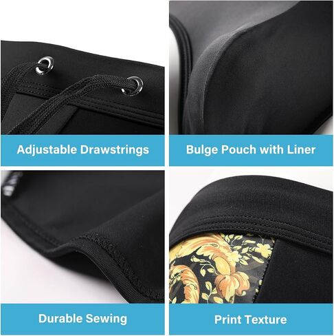 Arjen Kroos Men's Swimsuit Printed Swim Briefs Pattern Bikini Swimwear with Drawstrings and Lined Pouch in Saudi Arabia