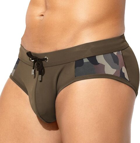 Arjen Kroos Men's Swimsuit Printed Swim Briefs Pattern Bikini Swimwear with Drawstrings and Lined Pouch in Saudi Arabia