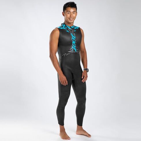 Zoot Men’s Manta Sleeveless Wetsuit, Yamamoto Neoprene Triathlon Suit with Hydrophobic Finish, Buoyancy & Arm Mobility in Saudi Arabia