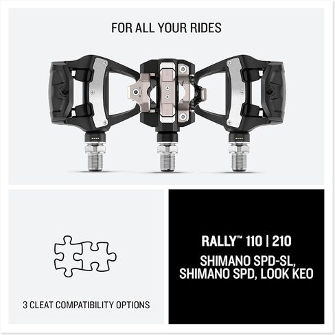 Garmin® Rally™ RS/XC210, Dual-Sensing Power Meter Bundle Road and Off-Road Riding, Rechargeable, Easy-to-Transfer, with Cycling Dynamics, Shimano SPD-SL/Shimano SPD Cleat Compatible in Saudi Arabia