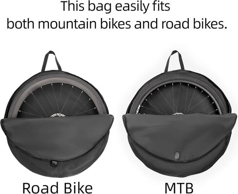 Road Bike Bag, Bike Travel Bag 27.5 to 29 inch MTB Mountain Bike/700C Road Bike Wheel Grip Bicycle Storage, Soft Bicycle Wheel Carry Bag in Saudi Arabia