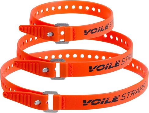 أشرطة Voile® 3 عبوات - مشبك من الألومنيوم | 3 عبوات من أحزمة البولي يوريثين شديدة التحمل والمقاومة للأشعة فوق البنفسجية | 15 بوصة و20 بوصة و25 بوصة | للاستخدام الخارجي، وركوب الدراجات، والإصلاحات - صنع في الولايات المتحدة الأمريكية (أسود) in Kuwait