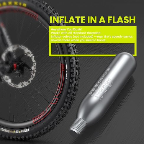 خراطيش ثاني أكسيد الكربون الملولبة 16 جيجا، خراطيش ثاني أكسيد الكربون للاستخدام مع منفاخ إطارات الدراجة ثاني أكسيد الكربون، مضخة ثاني أكسيد الكربون لدراجات الطرق والجبال in Kuwait