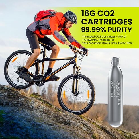 خراطيش ثاني أكسيد الكربون الملولبة 16 جيجا، خراطيش ثاني أكسيد الكربون للاستخدام مع منفاخ إطارات الدراجة ثاني أكسيد الكربون، مضخة ثاني أكسيد الكربون لدراجات الطرق والجبال in Kuwait