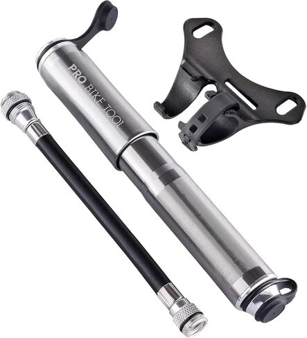 مضخة دراجة صغيرة من Pro Bike Tool - مضخة إطار دراجة مدمجة ومحمولة للنفخ السريع - متوافقة مع صمامات بريستا وشرايدر - تصميم خفيف الوزن ومتين - ملحقات الدراجة الأساسية in Kuwait