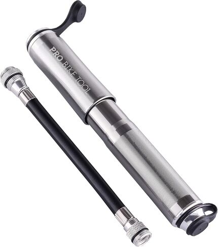 مضخة دراجة صغيرة من Pro Bike Tool - مضخة إطار دراجة مدمجة ومحمولة للنفخ السريع - متوافقة مع صمامات بريستا وشرايدر - تصميم خفيف الوزن ومتين - ملحقات الدراجة الأساسية in Kuwait