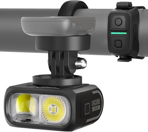 مصباح أمامي للدراجة Magicshine HORI1300S، متوافق مع Garmin/Wahoo، ضوء أمامي عالي ومنخفض 1300 لومن، قابل لإعادة الشحن عبر USB-C، مقاوم للماء IPX6 للركوب الليلي وركوب الدراجات في المناطق الحضرية in Saudi Arabia
