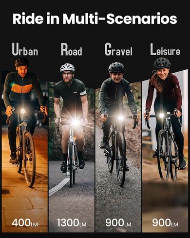 مصباح أمامي للدراجة Magicshine HORI1300S، متوافق مع Garmin/Wahoo، ضوء أمامي عالي ومنخفض 1300 لومن، قابل لإعادة الشحن عبر USB-C، مقاوم للماء IPX6 للركوب الليلي وركوب الدراجات في المناطق الحضرية in Saudi Arabia
