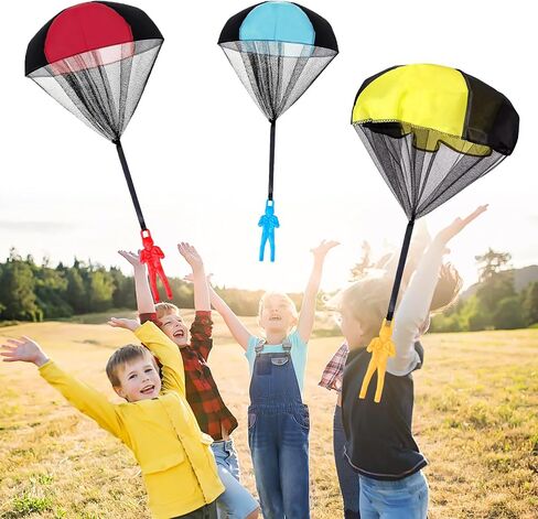 Stocking Stuffers for Kids Parachute Toys: Outdoor Toys, Birthday for Teenagers, Valentines Day Gifts for Kids Easter Basket Stuffers, Tangle Free Outdoor Flying Parachute Boys Idea in Saudi Arabia