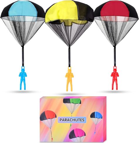 Stocking Stuffers for Kids Parachute Toys: Outdoor Toys, Birthday for Teenagers, Valentines Day Gifts for Kids Easter Basket Stuffers, Tangle Free Outdoor Flying Parachute Boys Idea in Saudi Arabia