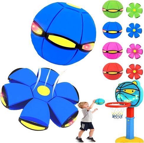 Magic Ball, Children Bouncing Ball, Parent-Child Interaction, Dual Form Freely Switchable, with 6 Light (Blue) in Saudi Arabia