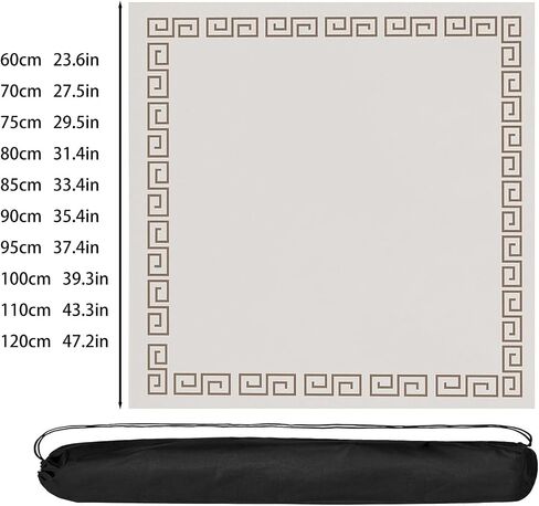 Mahjong Mat Game Table Mat Suitable for Mahjong Tile Game Poker Game Mat is Made of Rubber Material(Beige,47.2inx47.2in) in Saudi Arabia