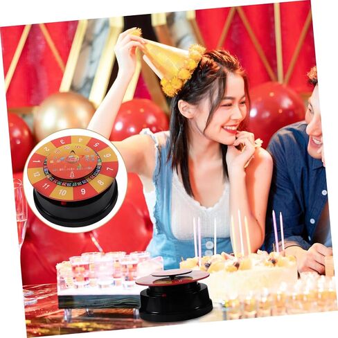 Game Rotating Roulette Wheel Party Prop for Family Gatherings Birthday Celebrations Lightweight Easy to Carry Engaging Tabletop Fun for All Ages in Saudi Arabia