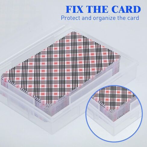 Skylety 12 Pcs blank Playing Card Case, Clear Poker Box Snap Closed, Plastic Playing Game Card Storage Box Holder for Poker, Suitable for 3.7x2.7 Inch in Kuwait