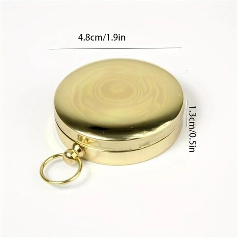 1pc Copper Survival Compass with Glow in The Dark Features Enhanced Visibility for Camping & Hiking Nighttime Adventure Tool in Saudi Arabia
